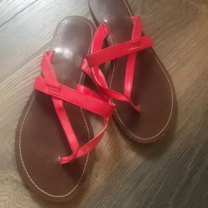 Flip-flop sandals.